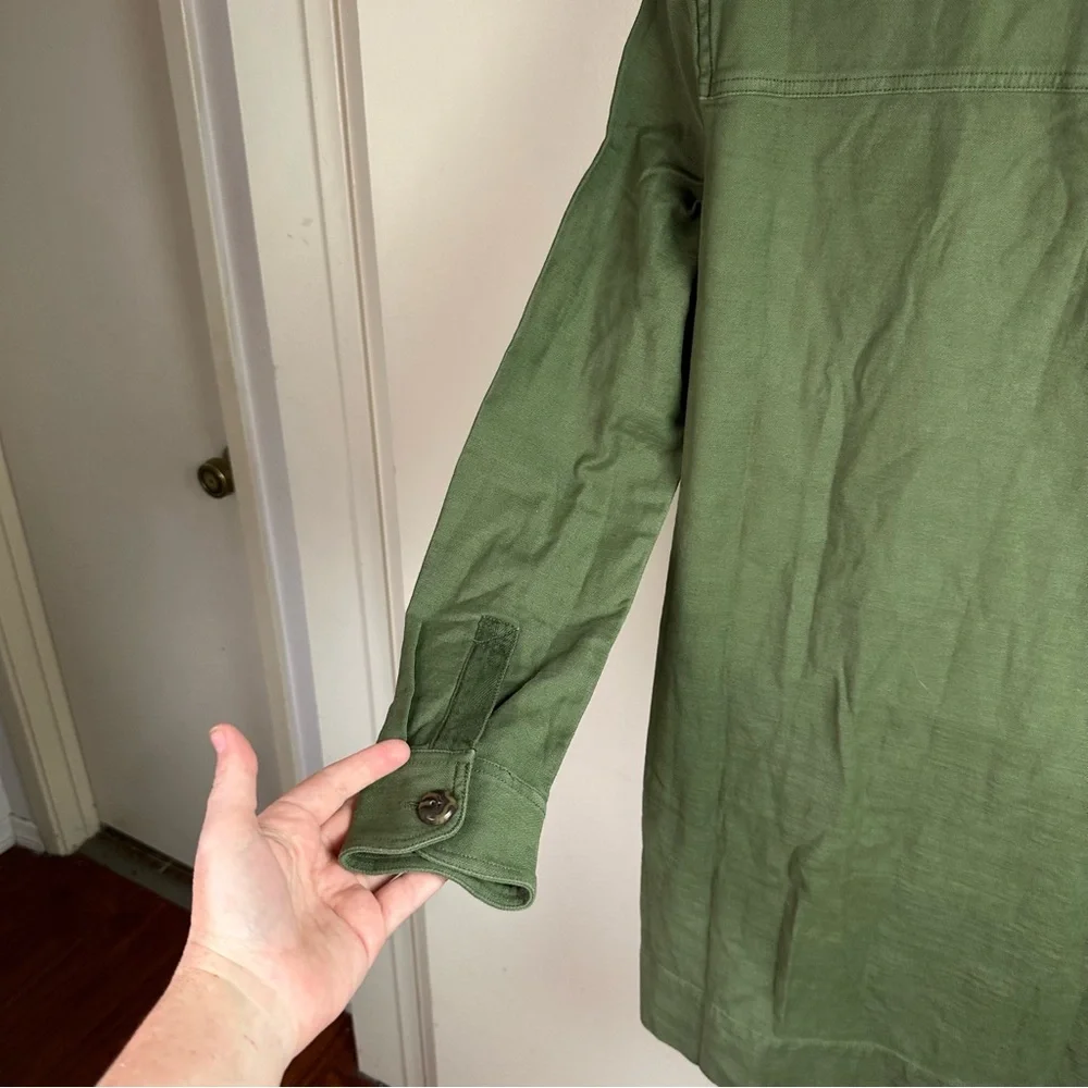 Faherty Army Green Stretch Surplus Utility Inspired Dress In Fatigue Mod NWT S